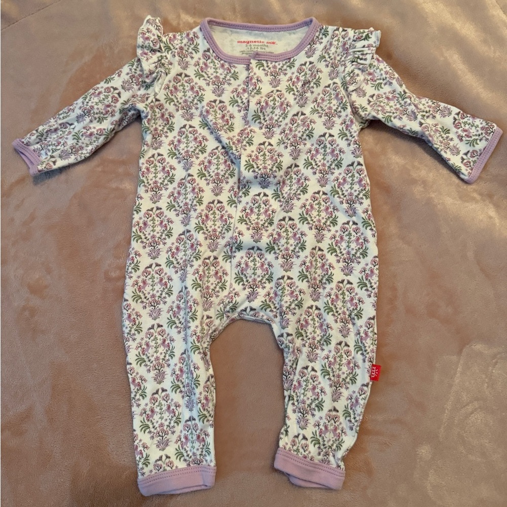 Magnetic Me Unicorn Dreams Organic Cotton Coverall- Size 3-6M